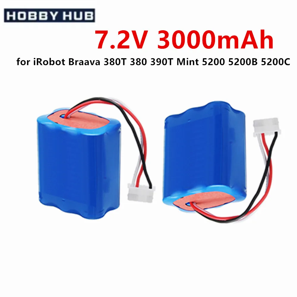 Batterie 7,2 V 1500 MAh Pour IRobot Braava 380 – Compatible, 1 An De Garantie