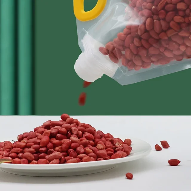 1 Db, Lezárt Gabona Tároló Táska Átlátszó Rizs Élelmiszer-Tartály Konyhai Szekrény Szervező Nedvességálló Csomagoló Táskák Fogantyúval - Image 4