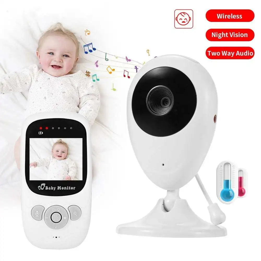 

Baby Monitor Night Vision Temperature Lullabies Intercom VOX Mode Video Camera Walkie Talkie Babysitter Camera Two-Way Talk