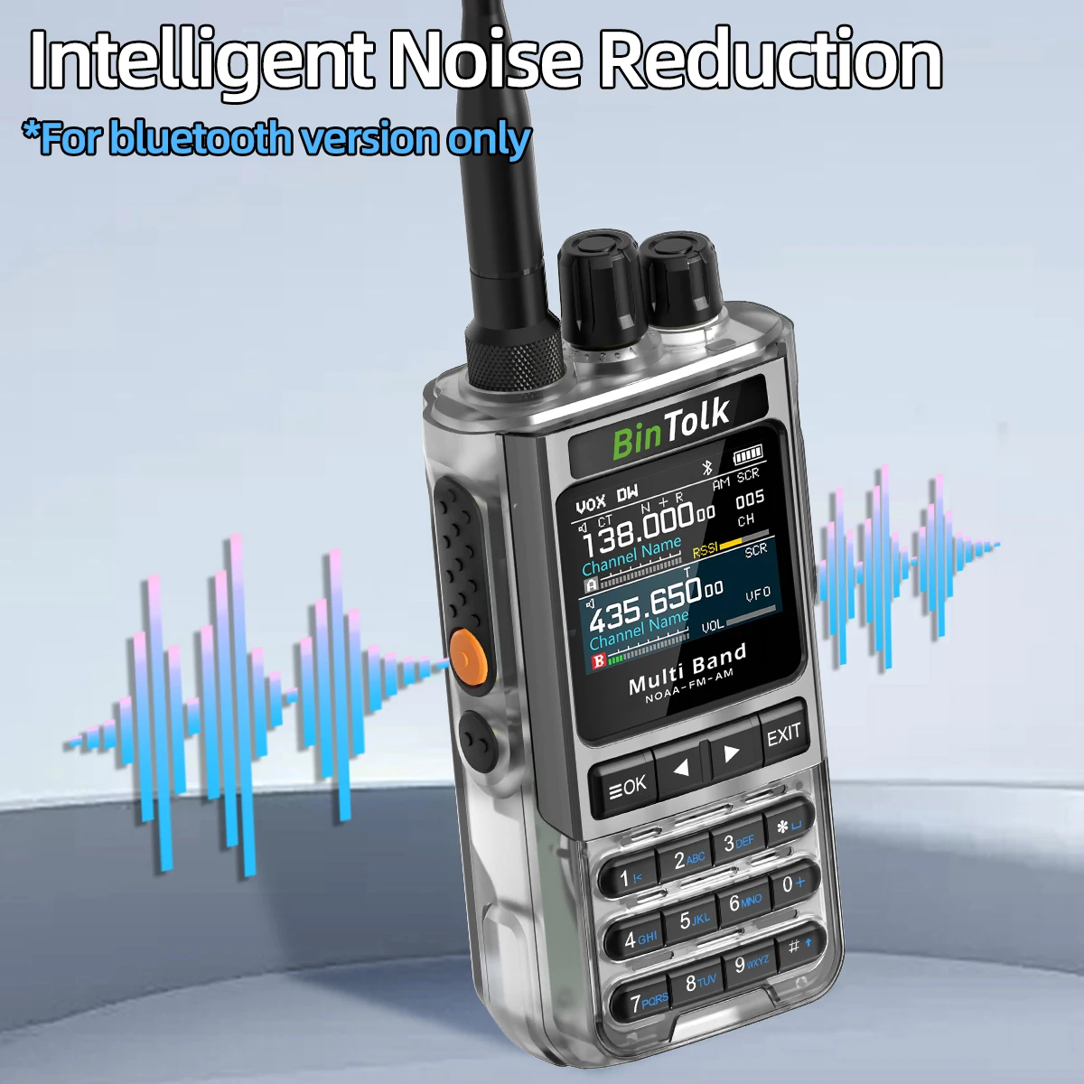 BT8200 Walkie Talkie 10W Tri Power Multi Band Wireless Bluetooth Phone Programmi