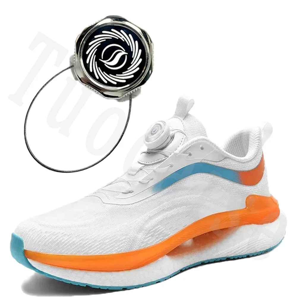 Metal Wire Swivel Automatic Buckle Rope Sneaker ShoeLaces Kids/Adult No Tie Laces Quick Lock Shoestrings for Sport Shoe_voghion.com