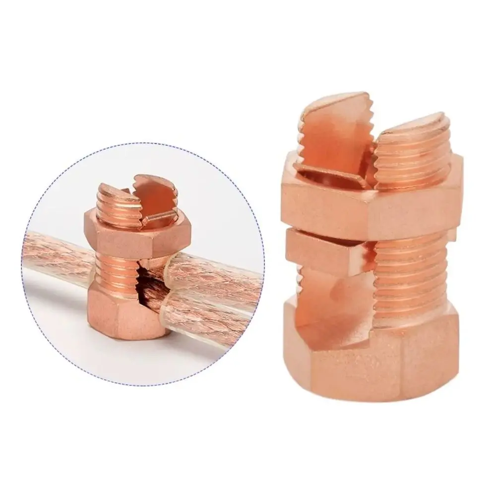 Copper Split Bolt Connector Sturdy Durable Clamp Screw Terminal