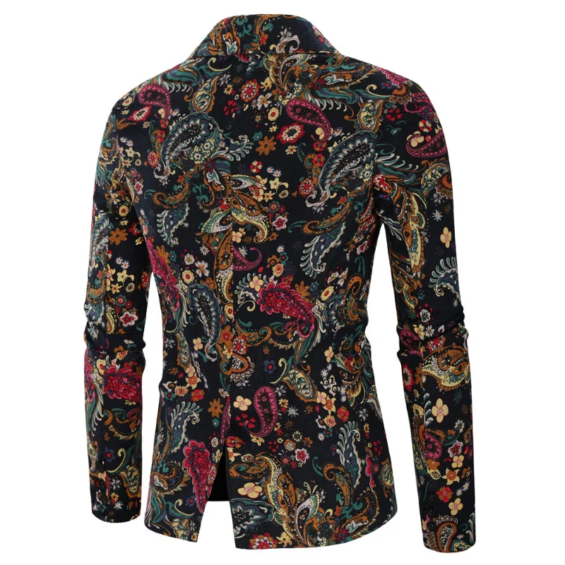 Men Blazers Plus size XXL 3XL Fashion Men Slim fit Casual Blazers Men Printing Suits Coat Man Clothes