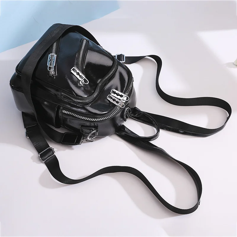 Small Backpack Women Multifunctional PU Leather Backpacks 2021 New Fashion High Quality Ladies Casual Travel Backpack School Bag
