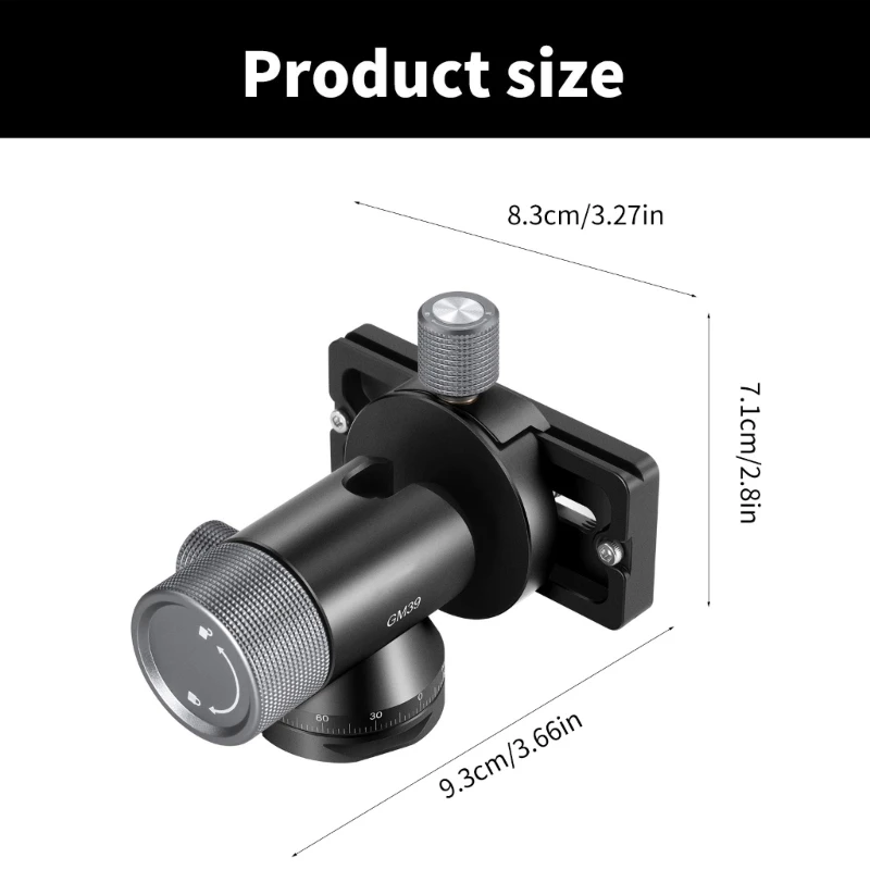 Gimbaled Head for Monopod Tripod Long Telephoto Lenses Metal Low Head