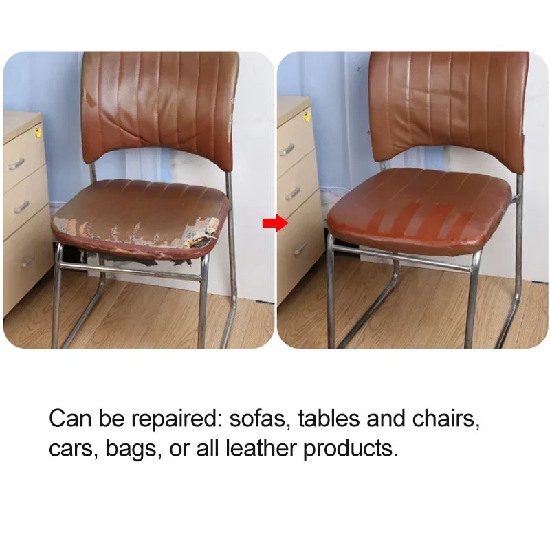 Pelle Adesiva Per Riparazioni 10x200cm - Nero Per Divani E Sedili - Foto 8