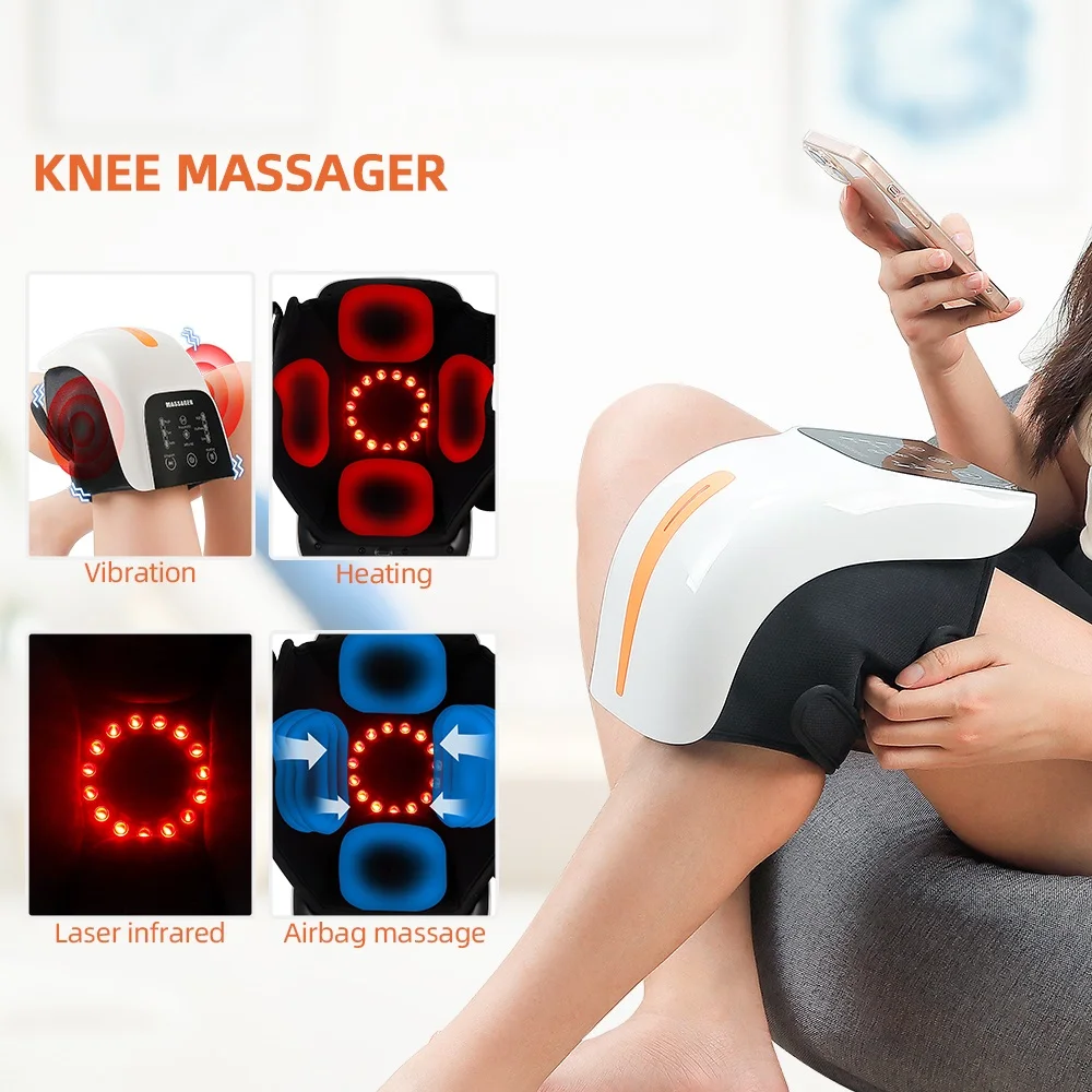 4in1 Heating Knee Airbag Massager Laser Infrared Physiotherapy Calf