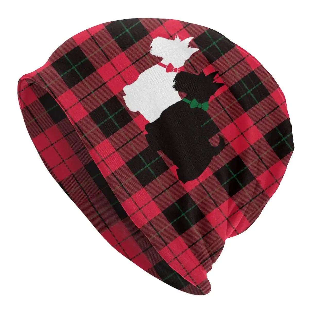 

Tartan Scottie Dog Bonnet Homme Hip Hop Knit Hat For Men Women Autumn Winter Warm Scottish Terrier Beanies Caps