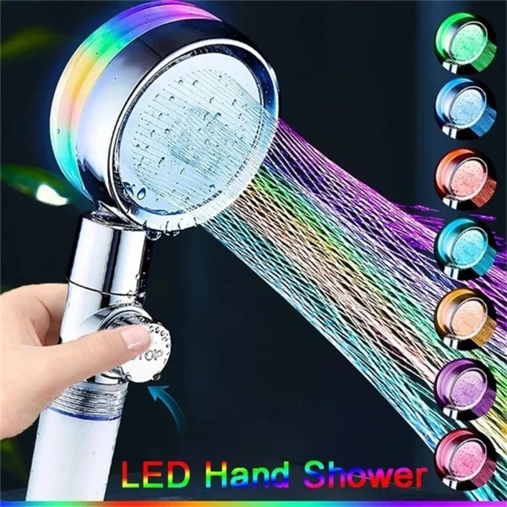

7 Colors LED Shower Head Shower Automatic Rgb Temperature Control Water Saving Shower Filter High Pressure Shower Head Wholesale
