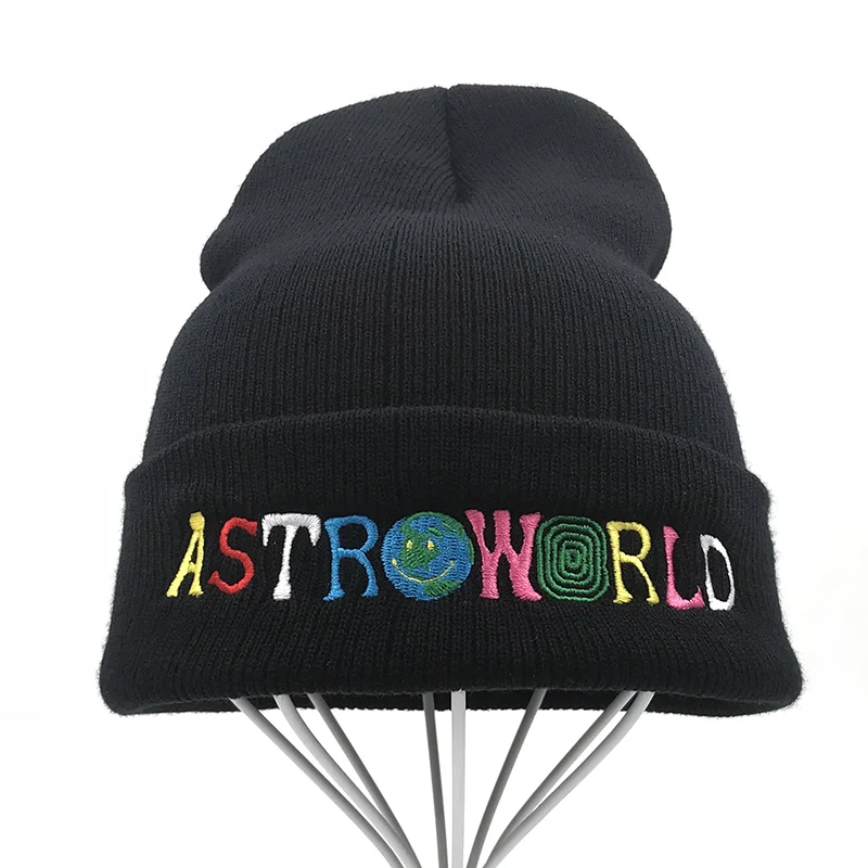 

Trendy Men Women Knitted Hat Fashion Pattern Embroidery Ski Warm Winter Beanie Skullies Cap