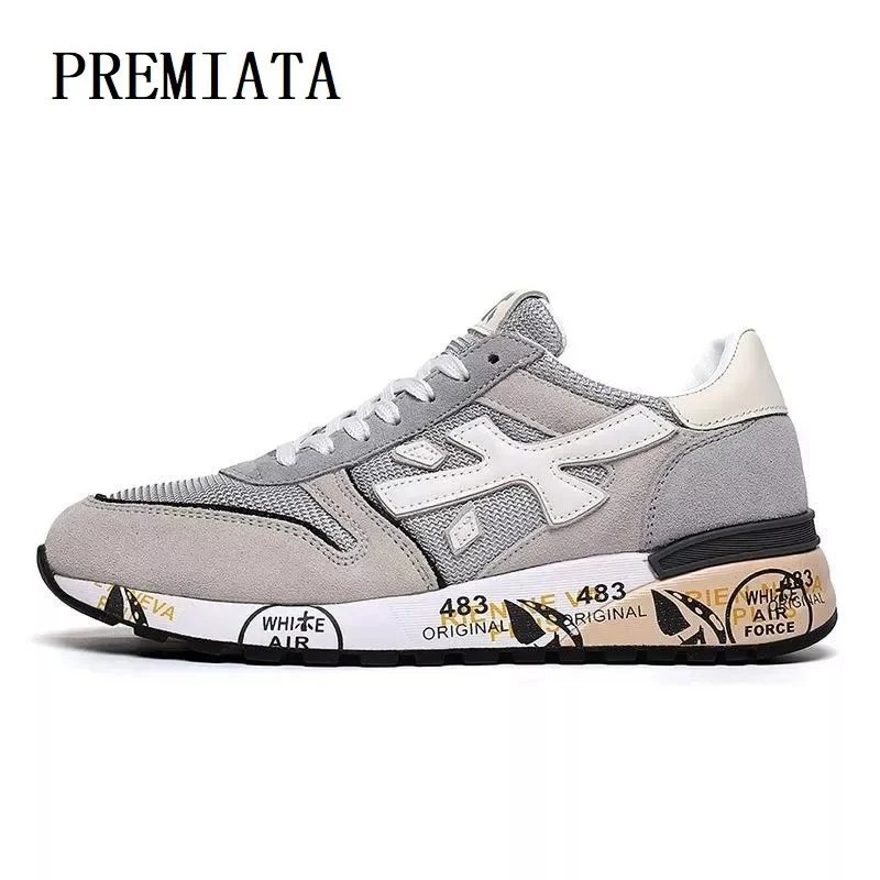 

PREMIATA New Men Running Shoes Ourdoor Jogging Trekking Sneakers Lace Up Athletic Shoes Comfortable Light Soft Free Shipping