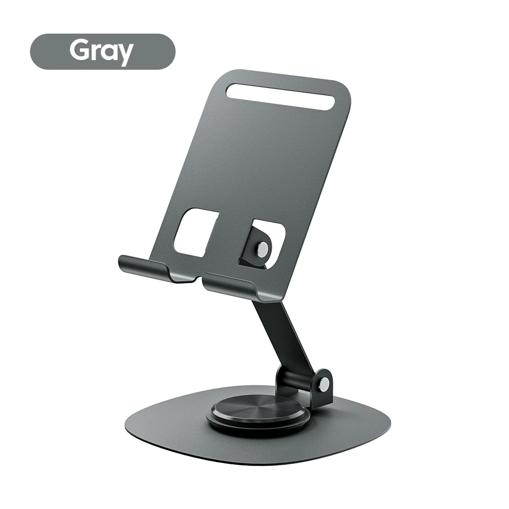 360° Adjustable Desktop Phone Holder, Foldable Aluminum Alloy Stand, Stable Desk Mount for All Smartphones & Tablets 6