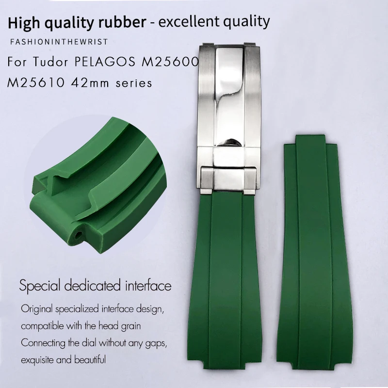 Kautschukarmband - Für Tudor Pelagos 25500 / 25600 - Blau main image 1