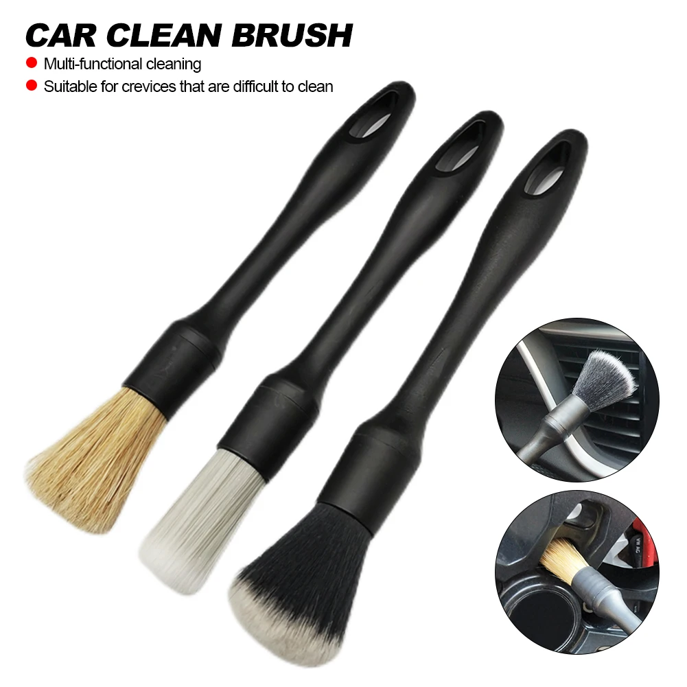 3PCS Car Detailing Brush Super Soft Auto Interior Detail Brush With