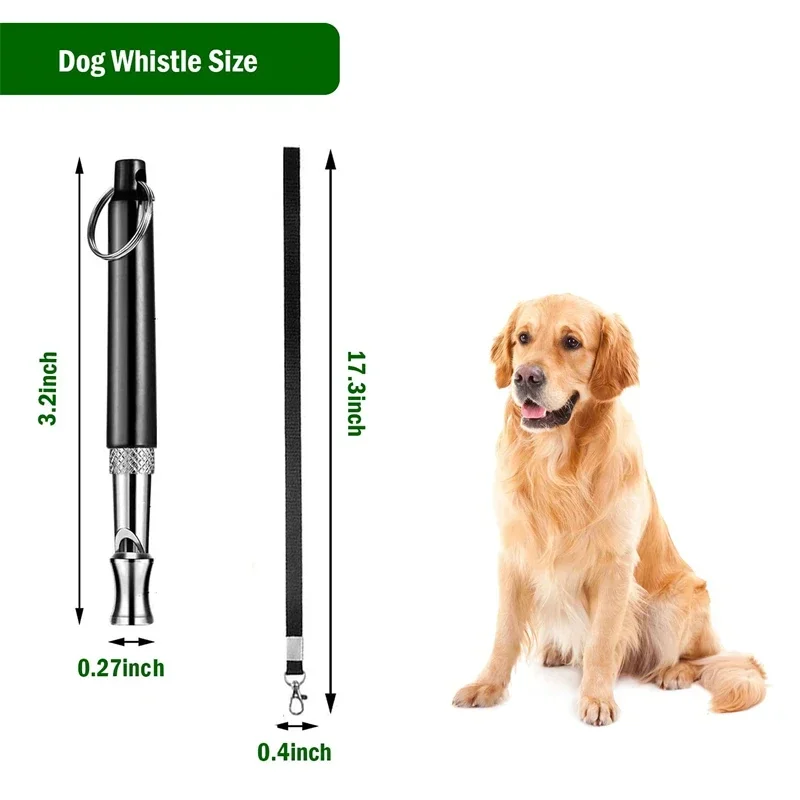 Ultrasonic Dog Whistle Training to Stop Barking for Dogs Recall Training Silent Dog Whistle Adjustable