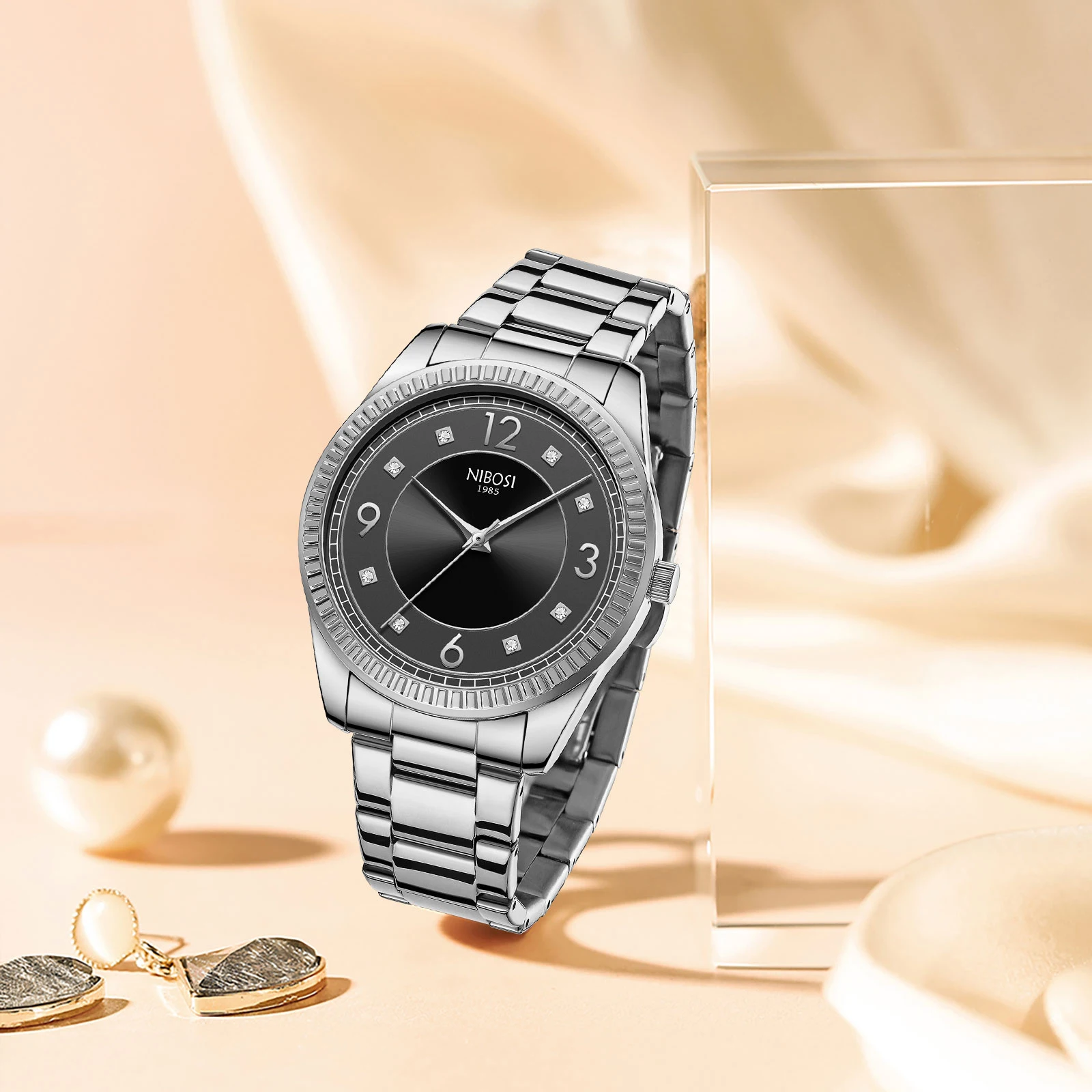 Luxury Men Women Watch Gold White Quartz Wrist Watch Stainless Steel Couples Clock Casual Waterproof Mens Watches_voghion.com