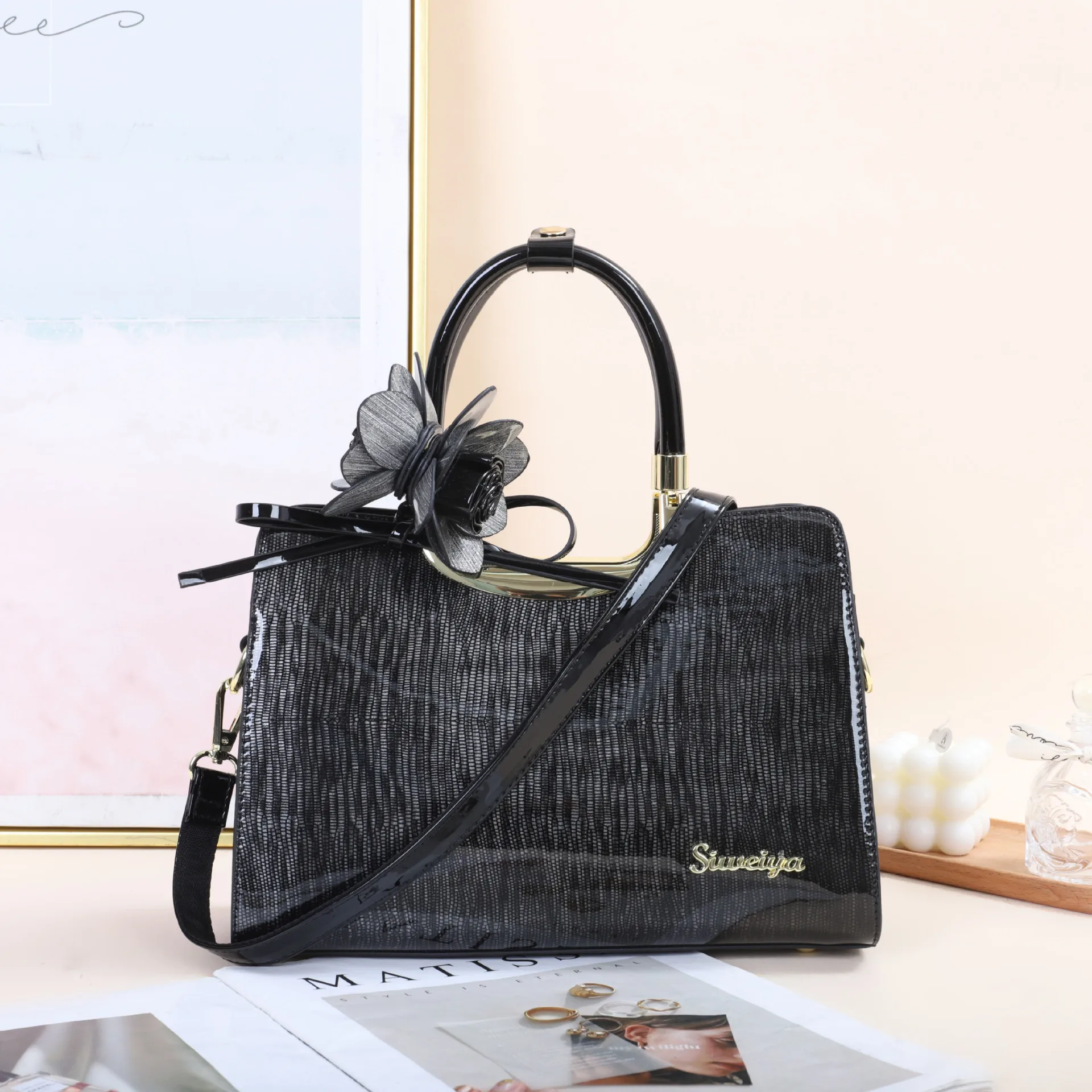 Buy NICOLE & DORIS2023 New Handbags for Women Fashion Ladies Handbags &  Shoulder Bags Designer Top Handle Bag with Pompom Azure Online at  desertcartMacedonia
