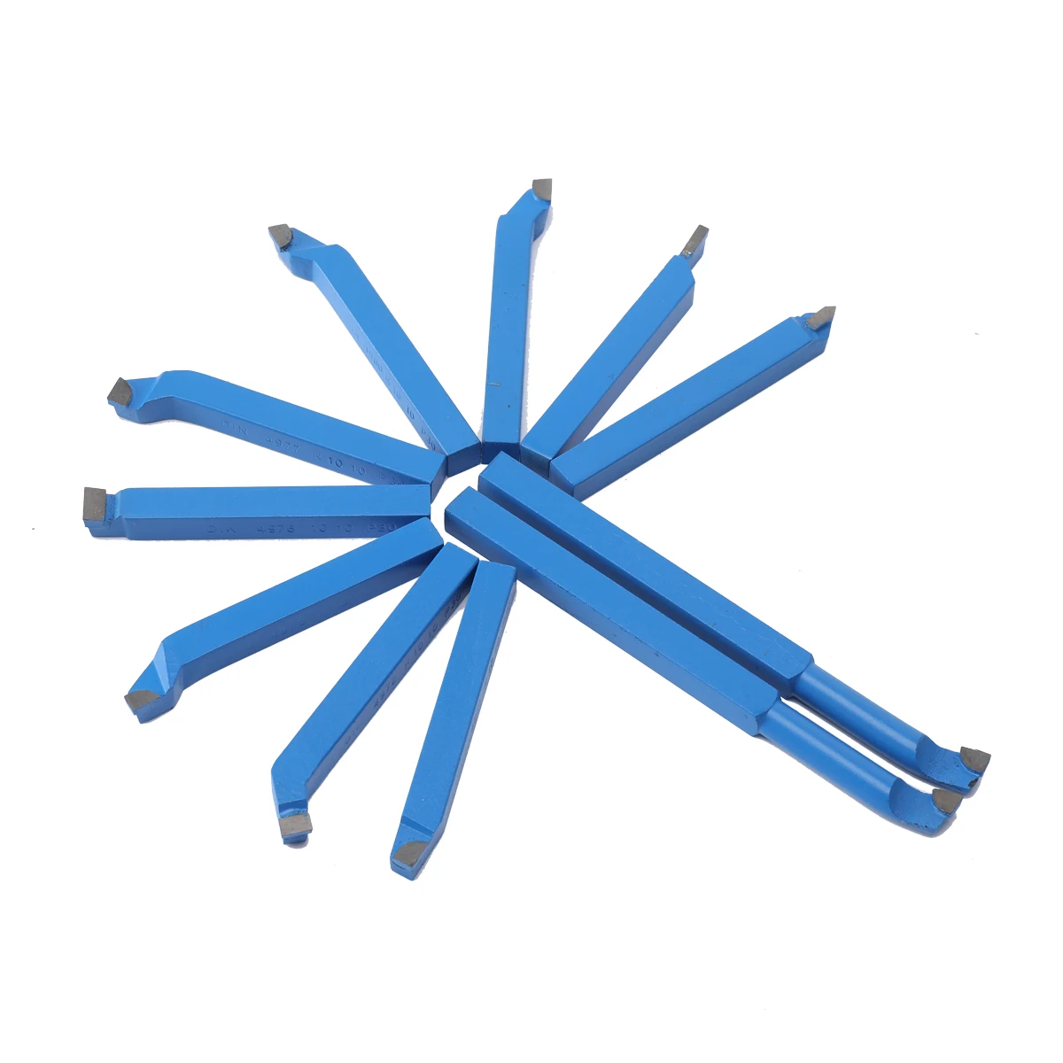 10Pcs Carbide Turning Tool Lathe Tool Lathe Tools Carbide Tipped Welding Milling Cutting Turning Tool Set Grooving Tool 10*10mm