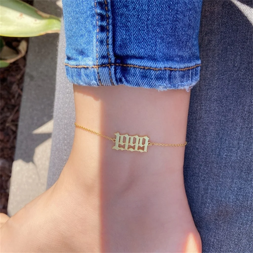 Wowshow Gold Anklet for Women Men Initial F Ankle Bracelets Square Pendant  Letter Layered Anklet 14K Real Gold Plated Flat Marina Foot Chain Gift -  Walmart.com