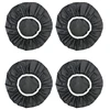4Pcs Household Waterproof Shower Cap, Swimming Cap, Hotel Elastic Shower Cap Hair Set (Black) 1