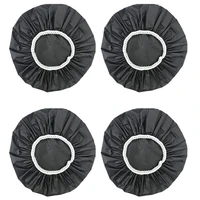 4Pcs Household Waterproof Shower Cap, Swimming Cap, Hotel Elastic Shower Cap Hair Set (Black) 1