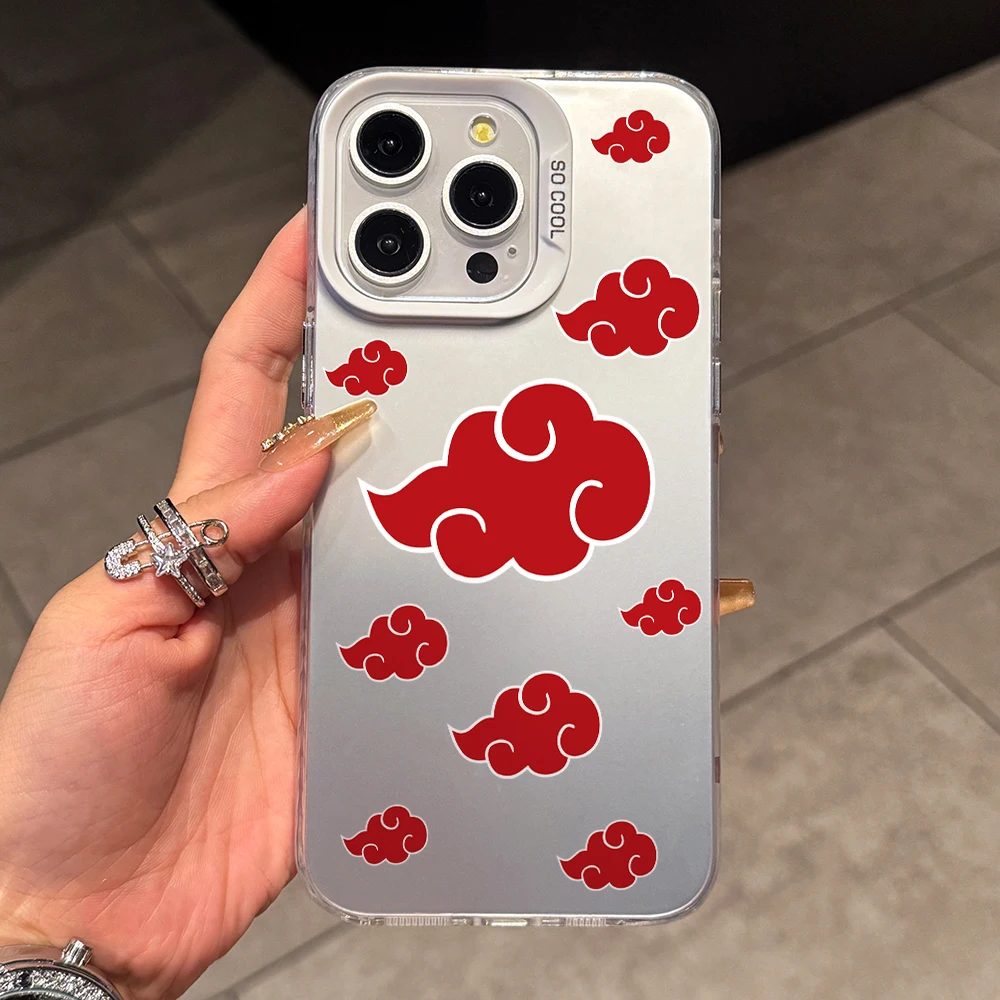 Akatsuki Cloud Totem Silver Phone Case - Sleek Design & Durable Hard Cover