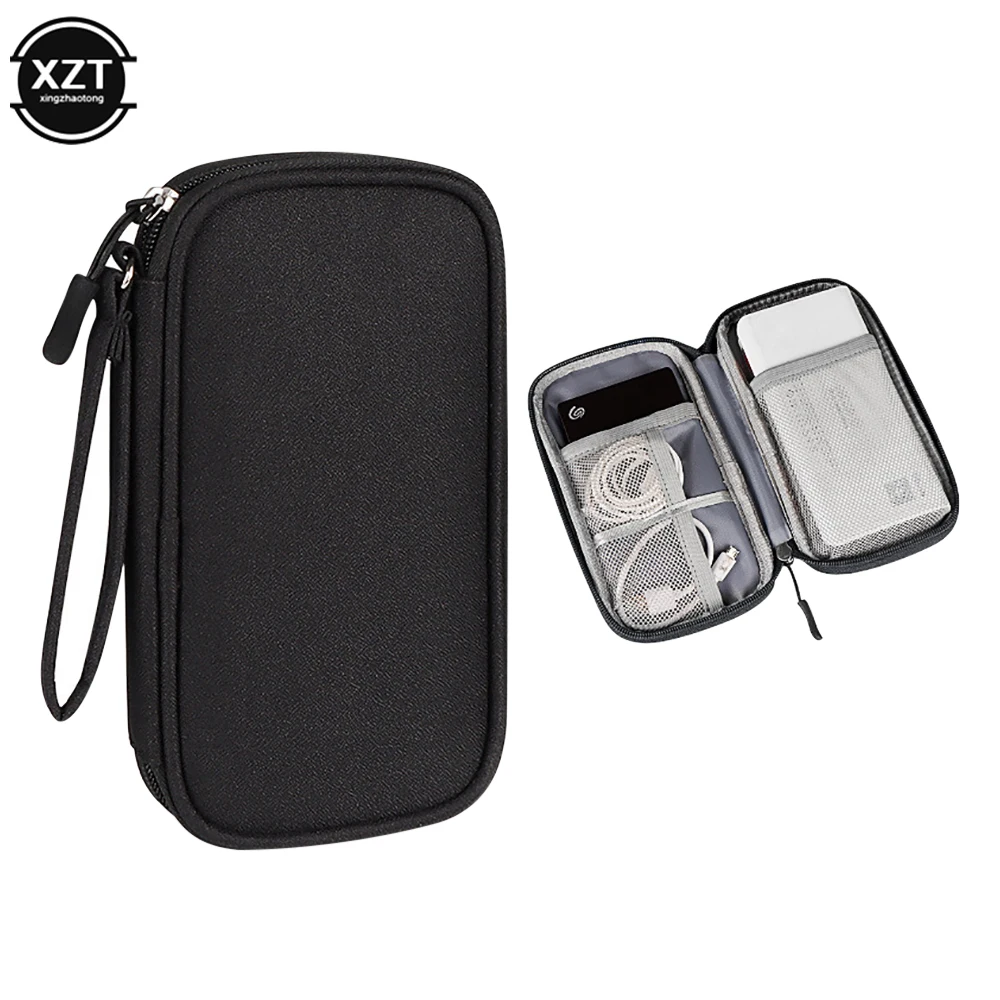 Portable Power Bank Bag USB Digital Cables Wires Organizer Hard Disk Mobile Power Protection Storage Bag 1pcs cable storage bag