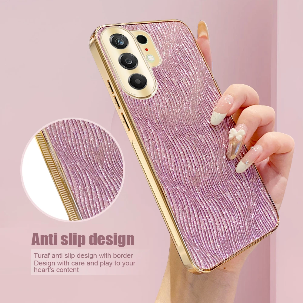Deluxe Plated Water Ripple Frosted Gloss Shockproof Bumper Case