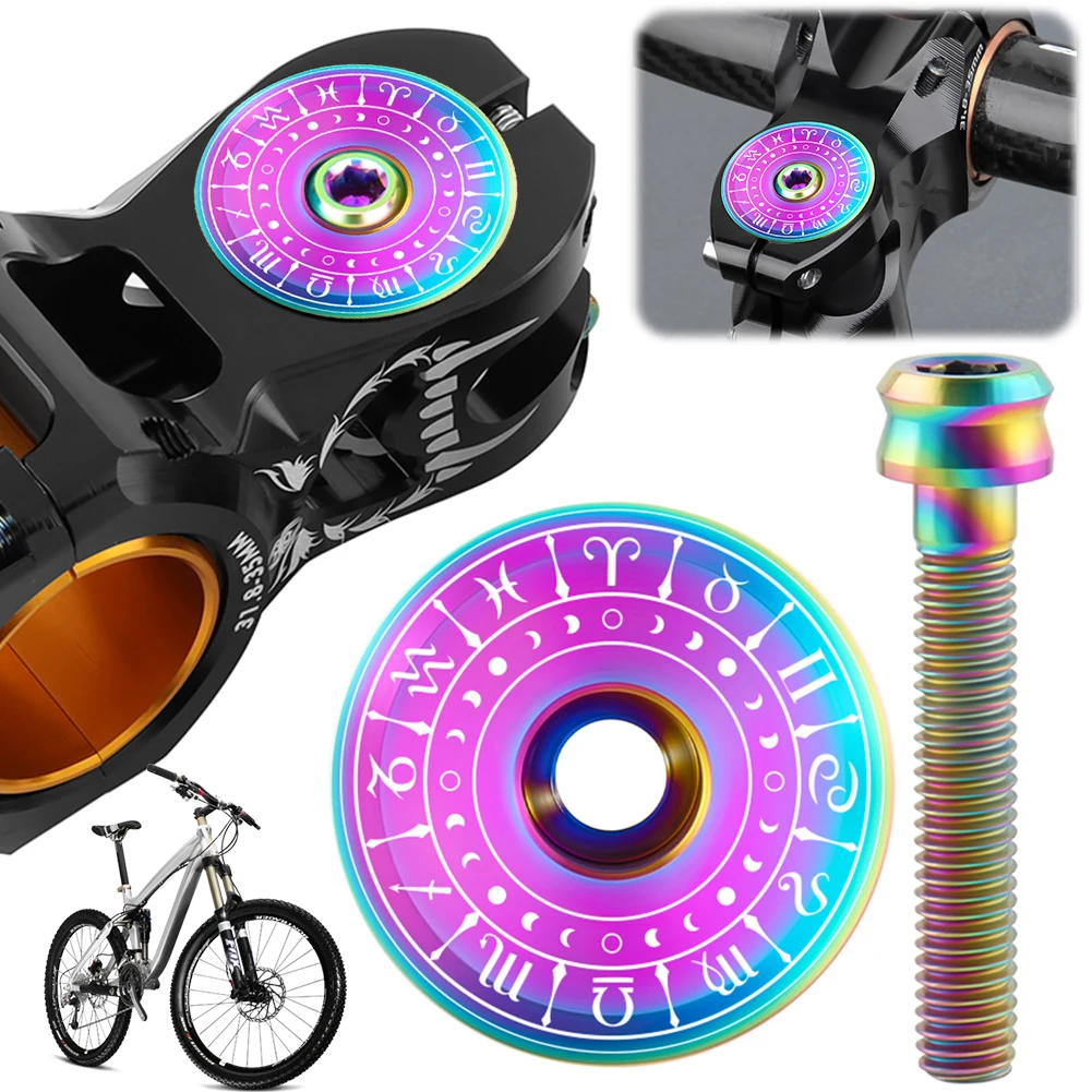 La Cabina Tappo Superiore Manubrio Tappo Serie Sterzo in Lega di Alluminio Tappo Stelo MTB Coperchio Manubrio Bici Tappo Forcella Bici Accessori per Forcella da 28,6 mm (Multicolore con Vite La Cabina Tappo Superiore Manubrio Tappo Serie Sterzo in Lega di Alluminio Tappo Stelo MTB Coperchio Manubrio Bici Tappo Forcella Bici Accessori per Forcella da 28,6 mm (Multicolore con Vite
