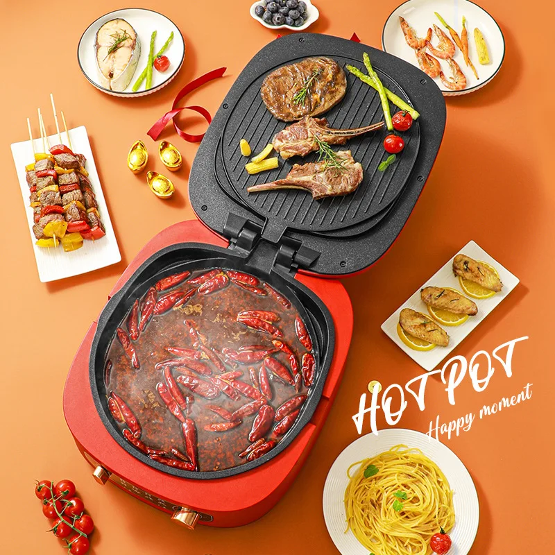 Multi-function Deepen Detachable Washable Electric Pancake Maker Double Sided Heating Pancake Machine Kitchen Electric Pan