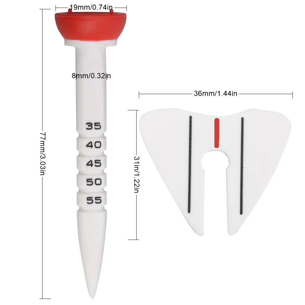 4pcs Adjustable Golf Tees 6