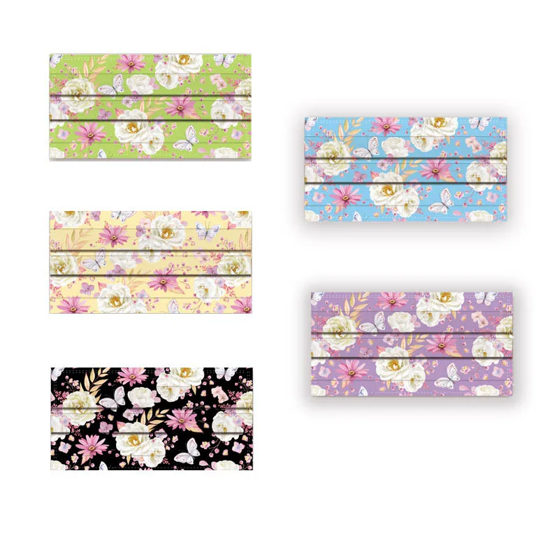 Рисунок 3 - смешанная одноразовая маска для лица с принтом