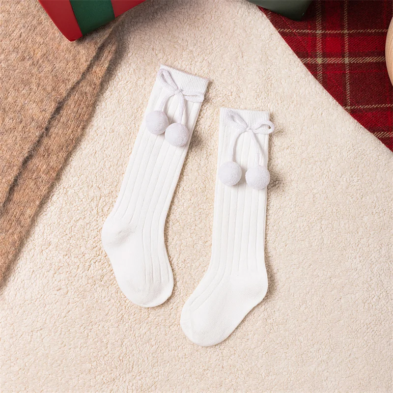 3 Paare/los Baby Ball Knie Hohe Socken Weiche Baumwolle Kinder Mädchen Nette Streifen Solide Socke Spanisch Kinder Lange Socken Für 0-8 jahre – Detail 18