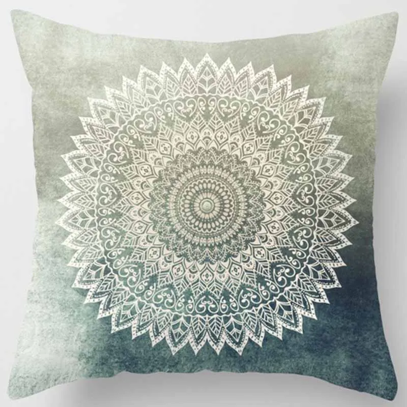 Beauty Mandala Pillow Covers  Short Plush Velvet Thick Pillow Cases Home Decoration Cushions Cover 45cmby45cm Room Decor 3
