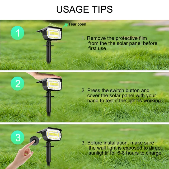 Faretti Solari Esterno 56 LED - 3 Modalità Luminosità, IP65 Impermeabile, Per Giardino E Cortile - Foto 4