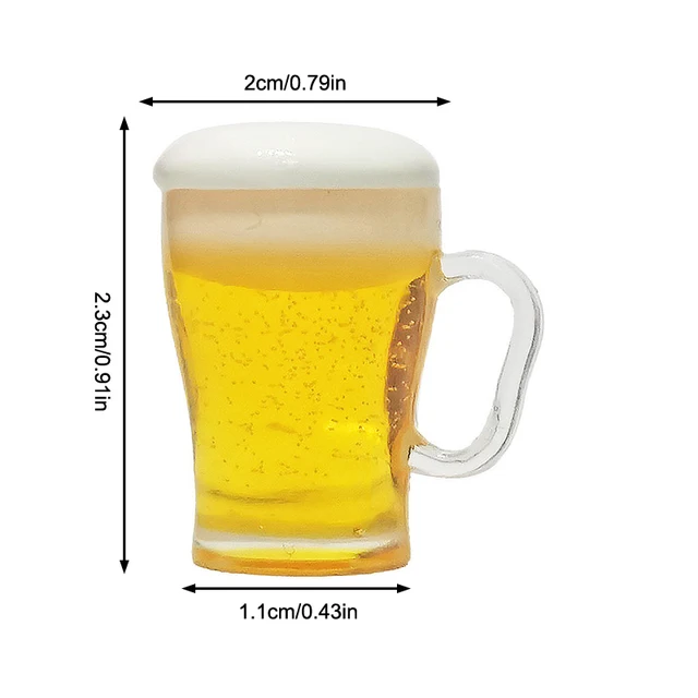 1/12 Dollhouse Simulation Mini Beer Cup Model Doll Home Beer Drinks Bar Scene Decor Toy Dolls House Accessories Pretend Play Toy 6