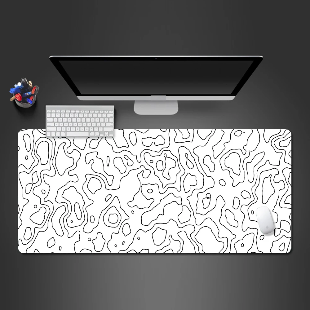 Super Hot Black And White Cool Mousepad Game Competition Fast Game Best Selling Rubber Mouse Pad