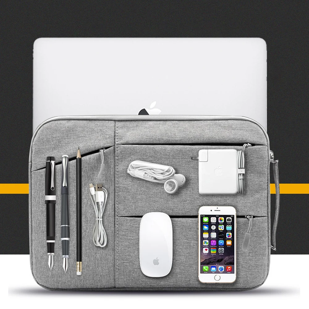 Custodia Borsa per Laptop 12 13 14 15 16 Pollici per MacBook Pro 15.4 15.6 Air, Cover Impermeabile per Notebook Lenovo ASUS Huawei Dell - immagine 2