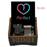 Wind Up Perfect Music Box Wooden Mechanical Movement Custom Singer Print Cute Girlfriend Wife Birthday Festival Christmas Gift 2