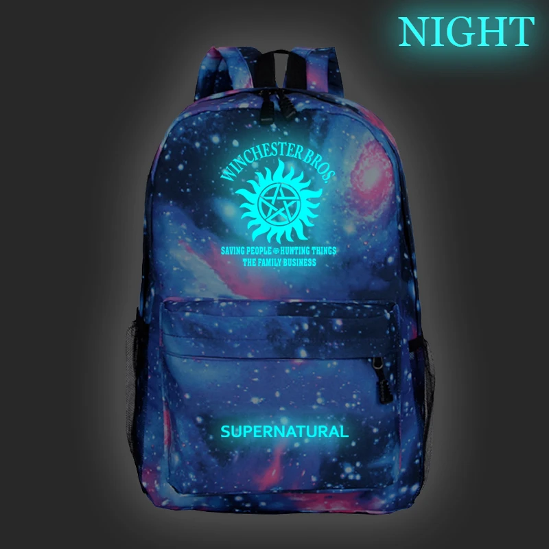 

Hot Sale Supernatural Luminous Backpack Men Women Boys Girls Teens Rucksack New Pattern School Knapsack Fashion Men Travel Bag