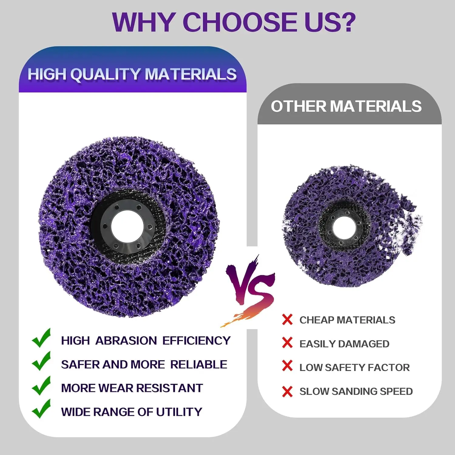 Coral Disc Poly Strip Abrasive Wheel grinding wheel 4/4.5/5 Inch 1PC for Angle Grinder Rust Paint Removal Sanding Cleaning