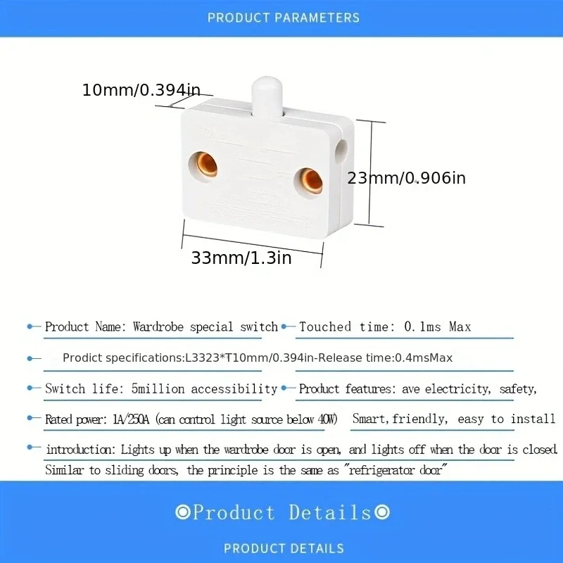 No brand Closet Automatic Reset Switch Household use