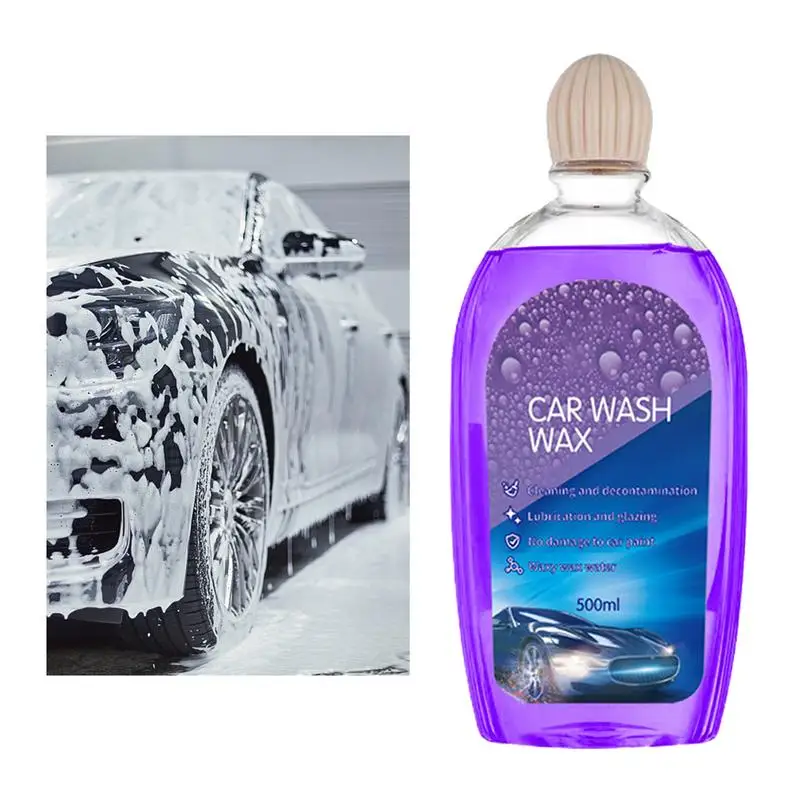 

Car Wash Wax 500ml Polish Wax Auto Foam Coating Liquid Multi-Purpose Vehicle Cleaner For SUV Van Sedan Truck And RV