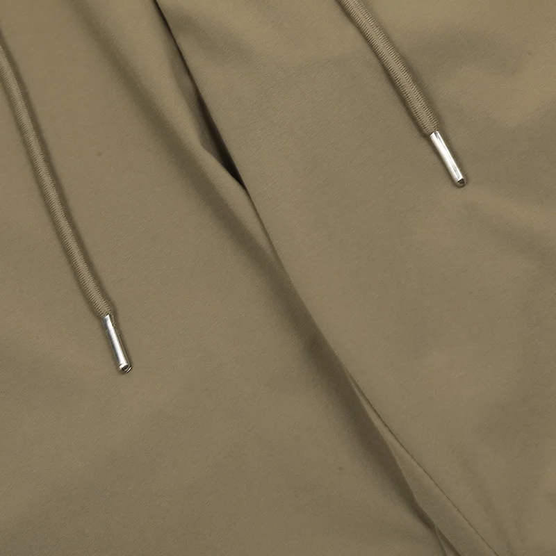 UPRAKF Cargo Pants Straight-leg Trousers Comfort Casual Autumn Pantalones Solid Color Loose Pleated Drawstring