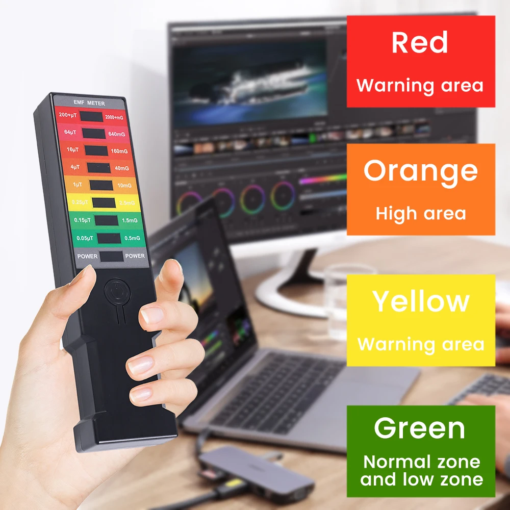 Electromagnetic Radiation Tester EMF Detector Electromagnetic Field Gauss Meter Radiation Dose Detector Portable EMF Monitor