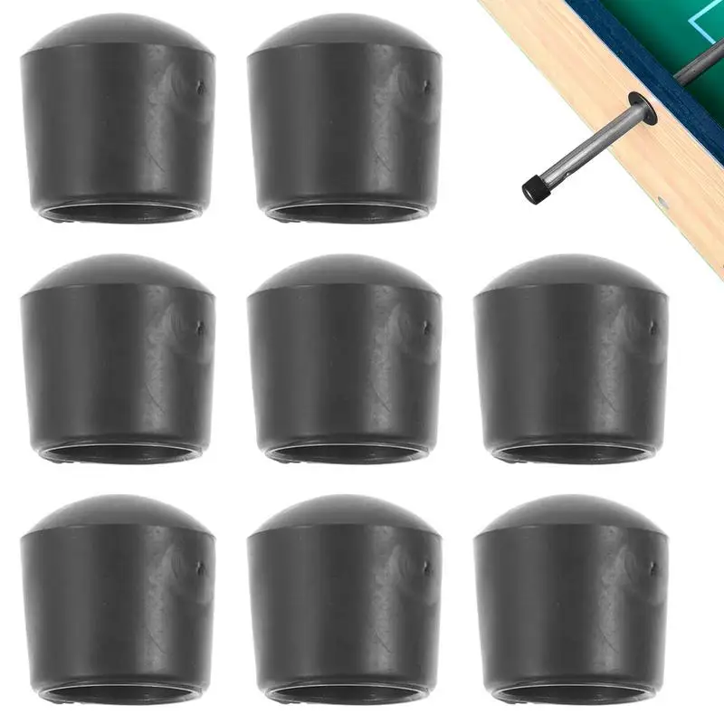 

8pcs Football Pole Tip Cover Plug 16mm PVC Safety End Cover For Football Table Replacement Parts Football Table Accessories Hat