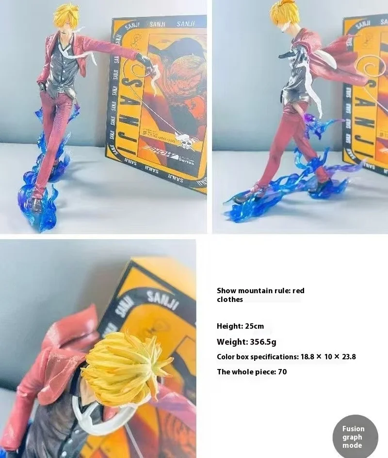 Limited Edition One Piece Anime Fashion Show Vinsmokesanji Gk Figurine Trendy Toy Model Statue Ornament Toy Gifts Runway Show