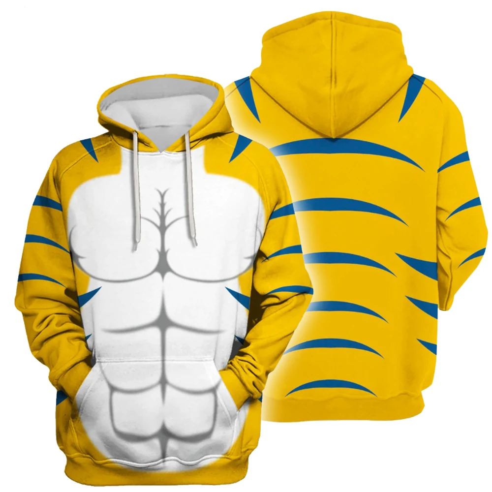

Anime Men's Hoodie Cartoon Tiger Print Sweatshirt Cartoon Print Autumn Men's and Women's Casual Zipper Jacket Pullover