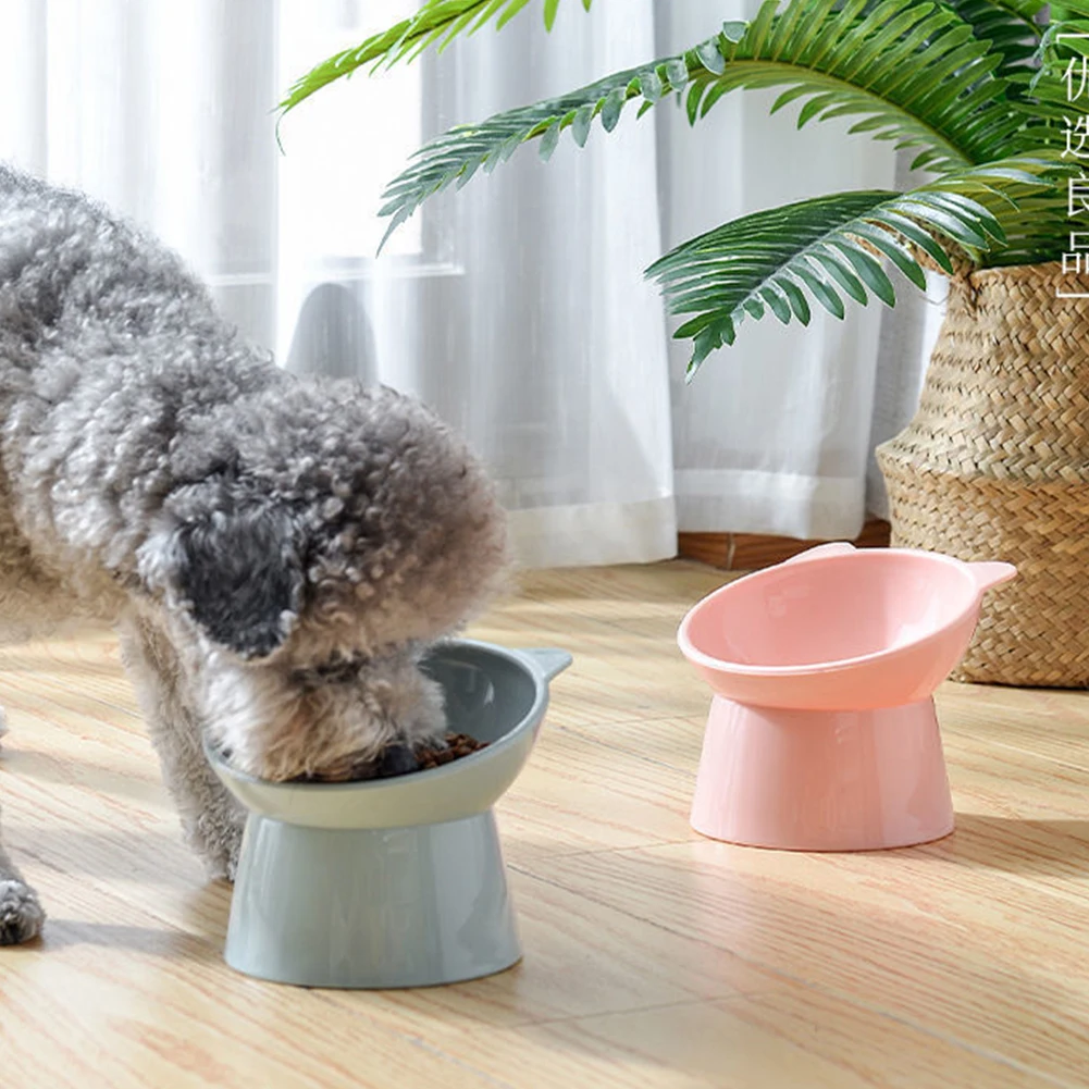 Tilted Cat Food Bowl Elevated Cat Bowl Ergonomic Raised Cat Food Bowl Anti Vomiting Plastic Feeding Bowl Non Slip for Cats Dogs 5