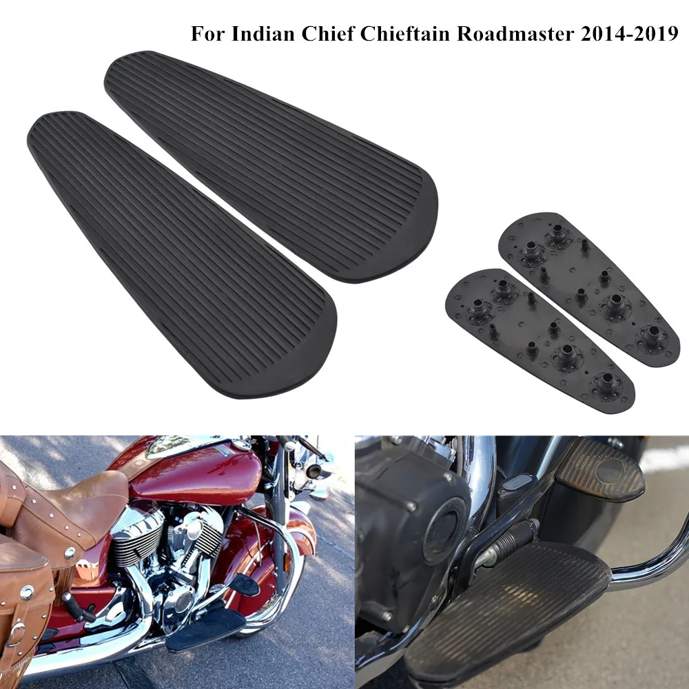 

Motorcycle Footboard Foot Pegs Rubber Pedals Moto Footrest Pads For Indian Chief Chieftain Roadmaster Springfield 2014-2019 New